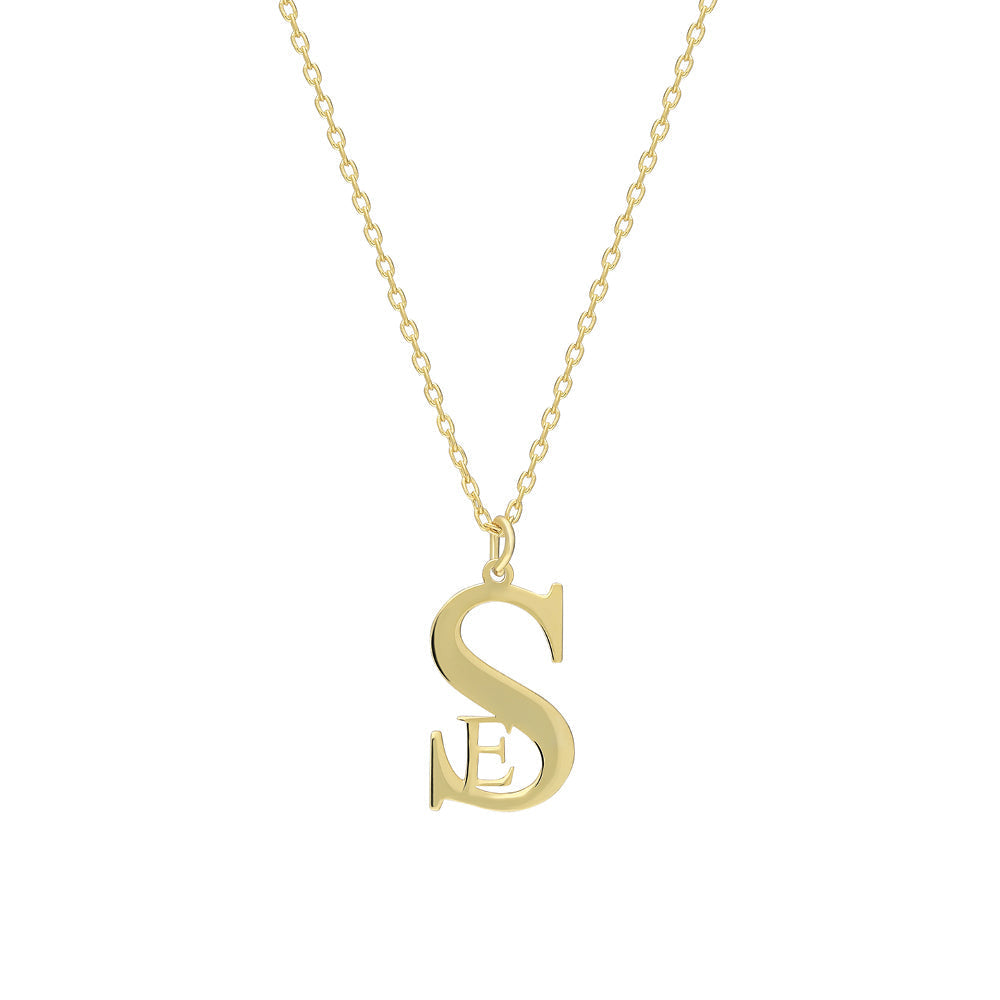 DUO INITIALEN NECKLACE aus 925 Silber - Hochwertiger Schmuck - AURIME
