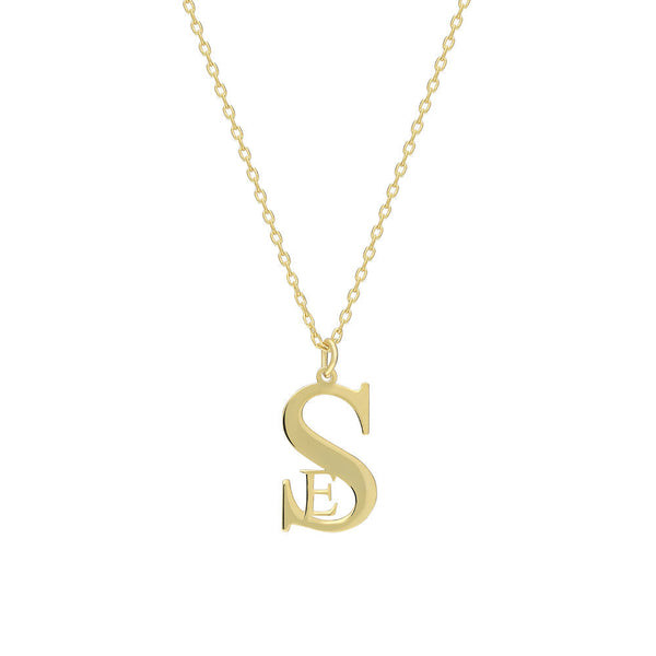 DUO INITIALEN NECKLACE aus 925 Silber - Hochwertiger Schmuck - AURIME