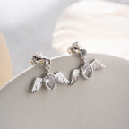 MIT FLÜGELN UND TROPFENSTEIN ( OHRRINGE | 925 SILBER