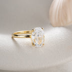 OVALER STEIN RING | 925 SILBER
