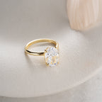 OVALER STEIN RING | 925 SILBER