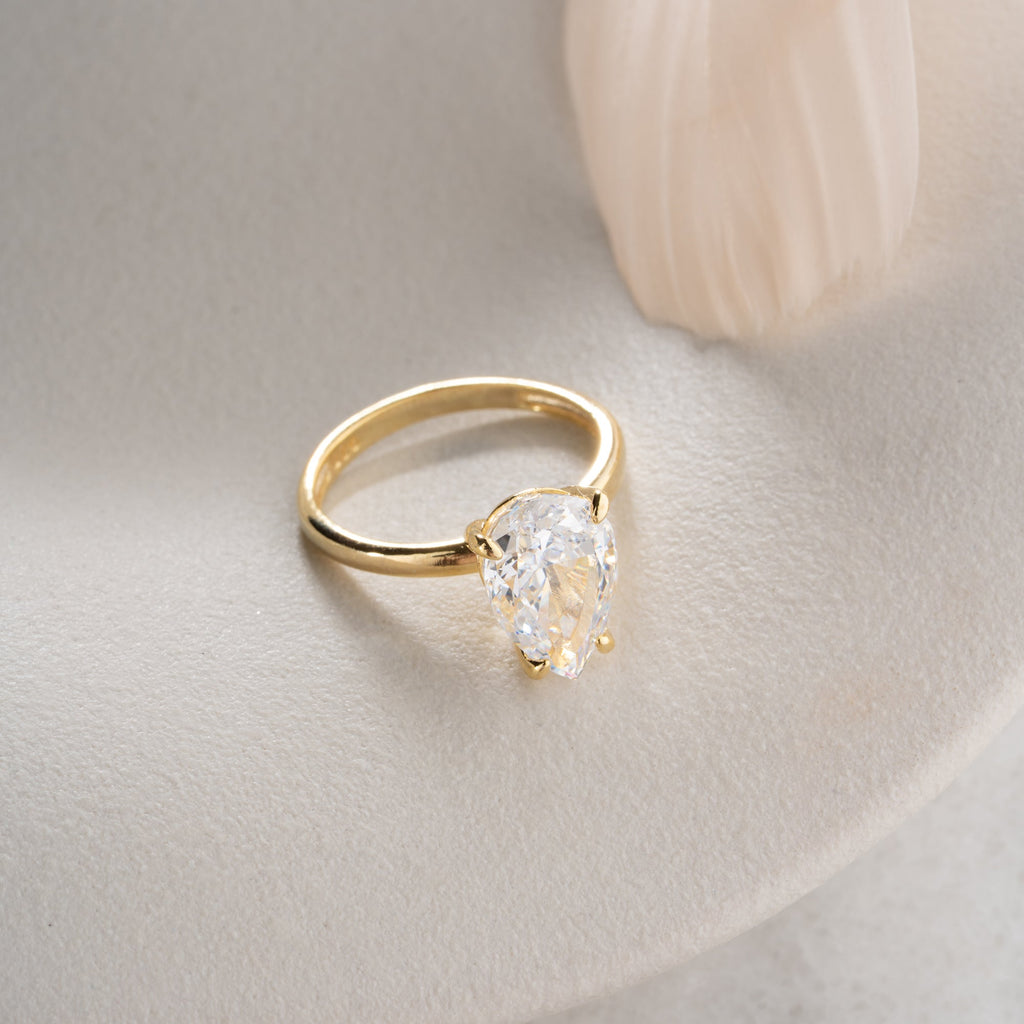 TROPFENSTEIN RING | 925 SILBER