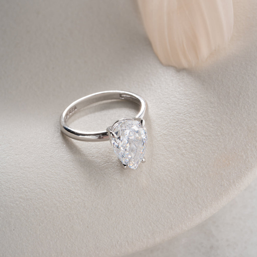 TROPFENSTEIN RING | 925 SILBER