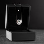 KRISTALLHERZ HALSKETTE | 925 SILBER