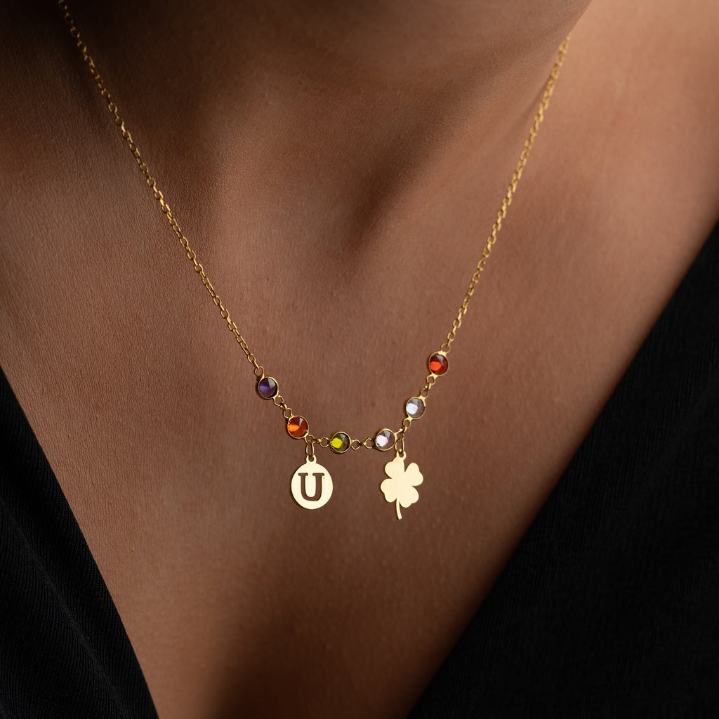 KLEE BUCHSTABEN HALSKETTE | 925 SILBER