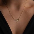 HALF ZIRKONIA ARABISCHE HALSKETTE | 925 SILBER