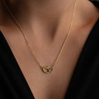 DUO HERZ HALSKETTE | 925 SILBER