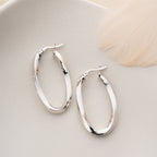 OVALE SPIRALE OHRRINGE | 925 SILBER