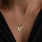 MOON BUCHSTABEN HALSKETTE | 925 SILBER