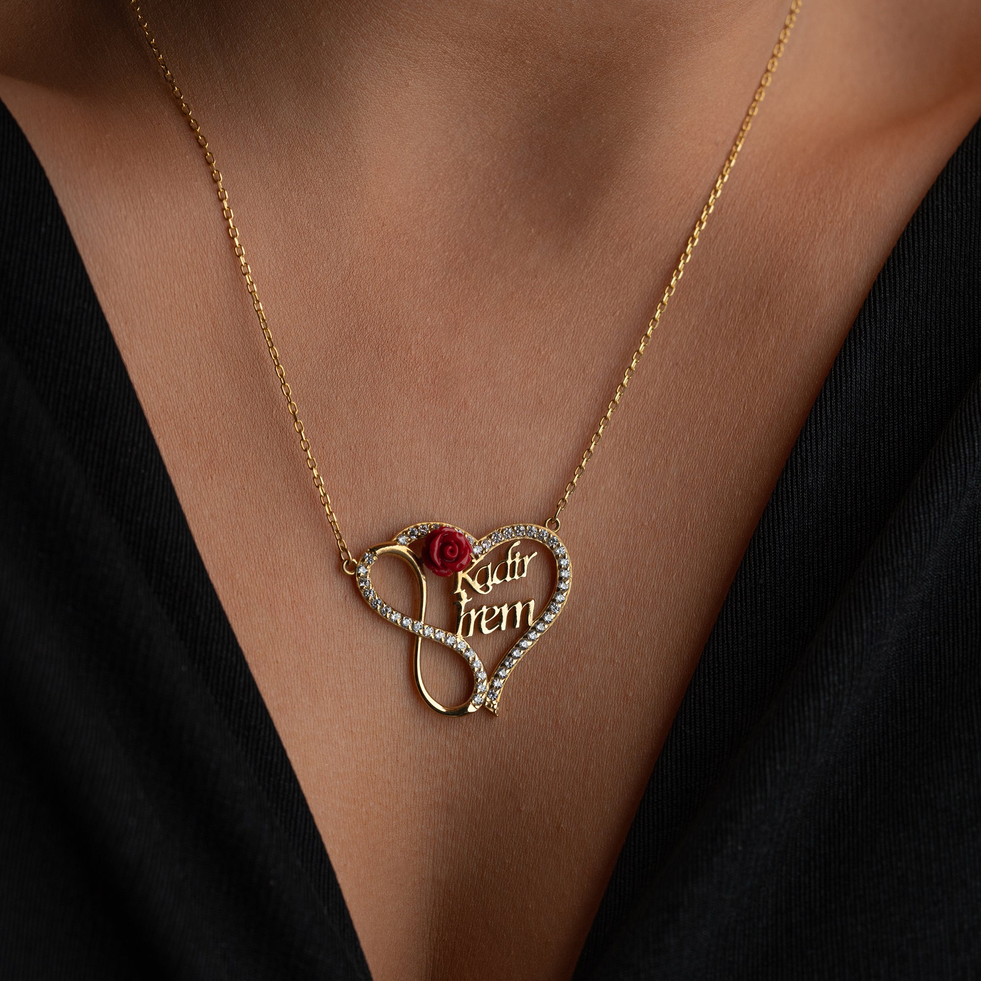 PREMIUM ROSE HALSKETTE | 925 SILBER
