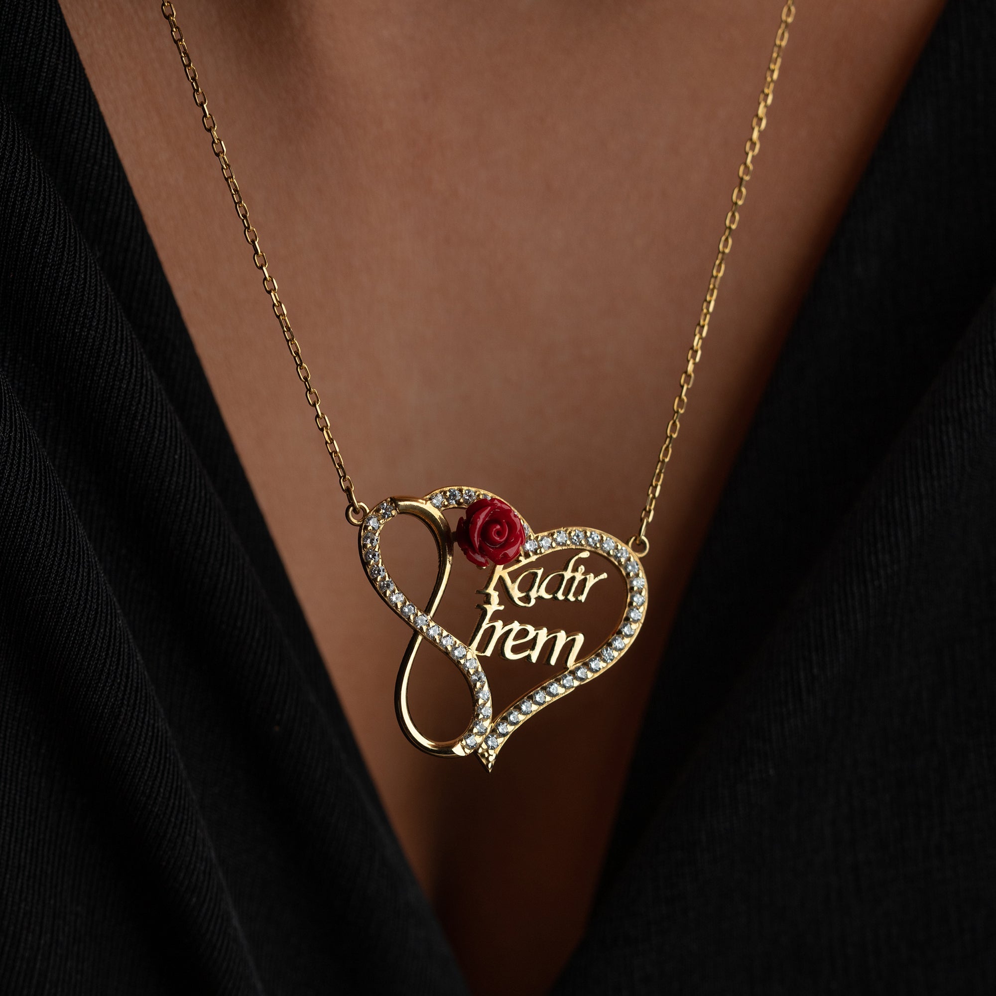 PREMIUM ROSE HALSKETTE | 925 SILBER