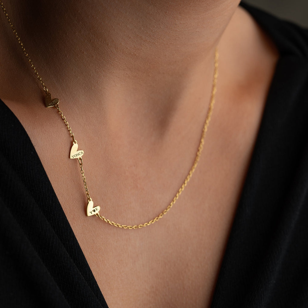 TRIO FORSE HERZ HALSKETTE | 925 SILBER