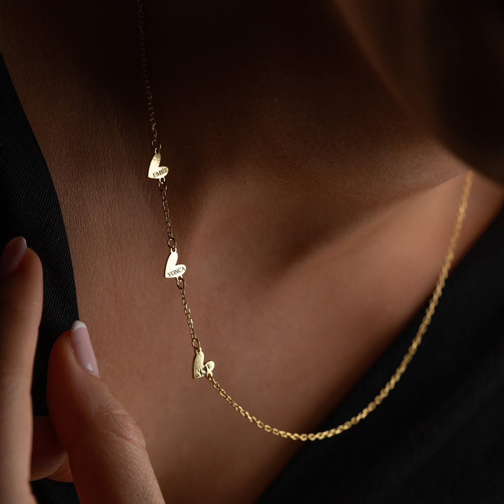 TRIO FORSE HERZ HALSKETTE | 925 SILBER