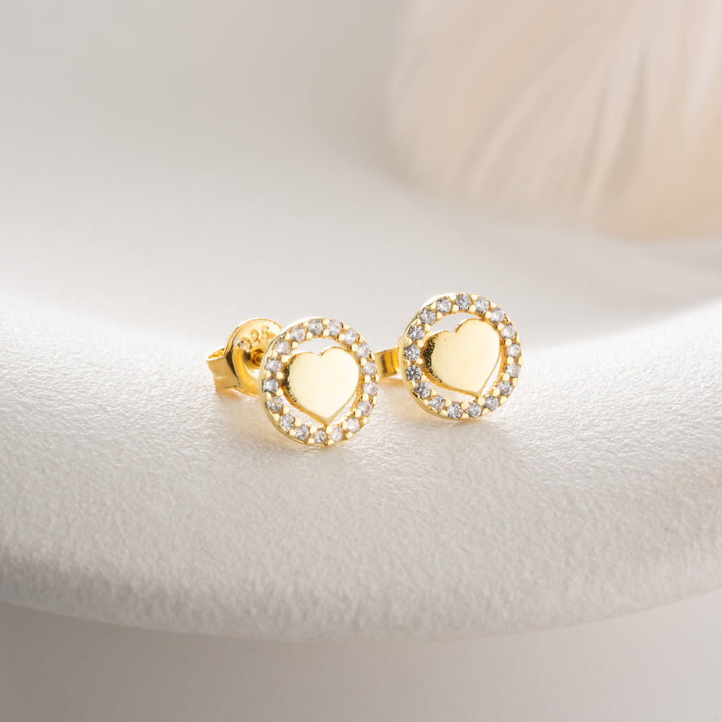 MINI-HERZ OHRRINGE | 925 SILBER