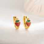 MINI-ERDBEERE OHRRINGE | 925 SILBER