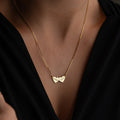DUO HERZ HALSKETTE | 925 SILBER