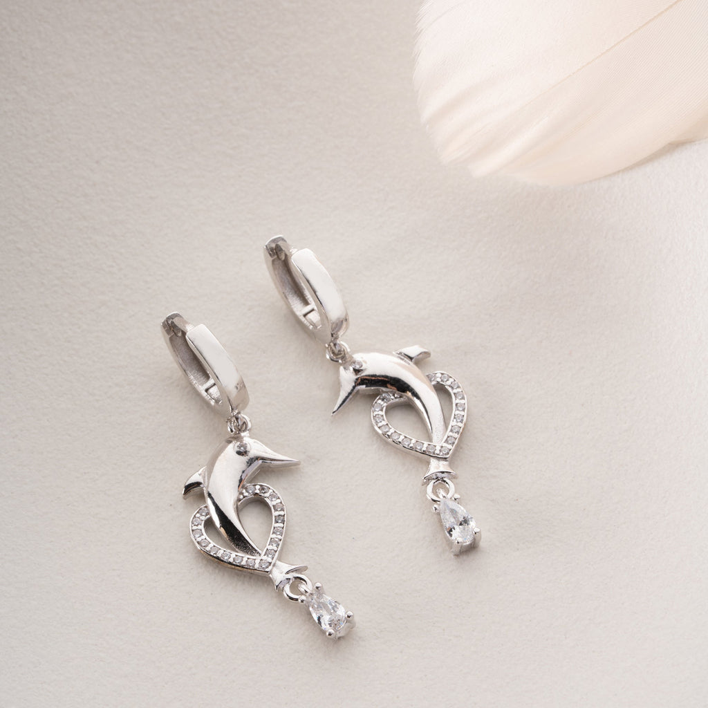 DELPHIN-MOTIV OHRRINGE | 925 SILBER