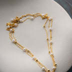 KETTE MIT PERLEN HALSKETTE | 925 SILBER