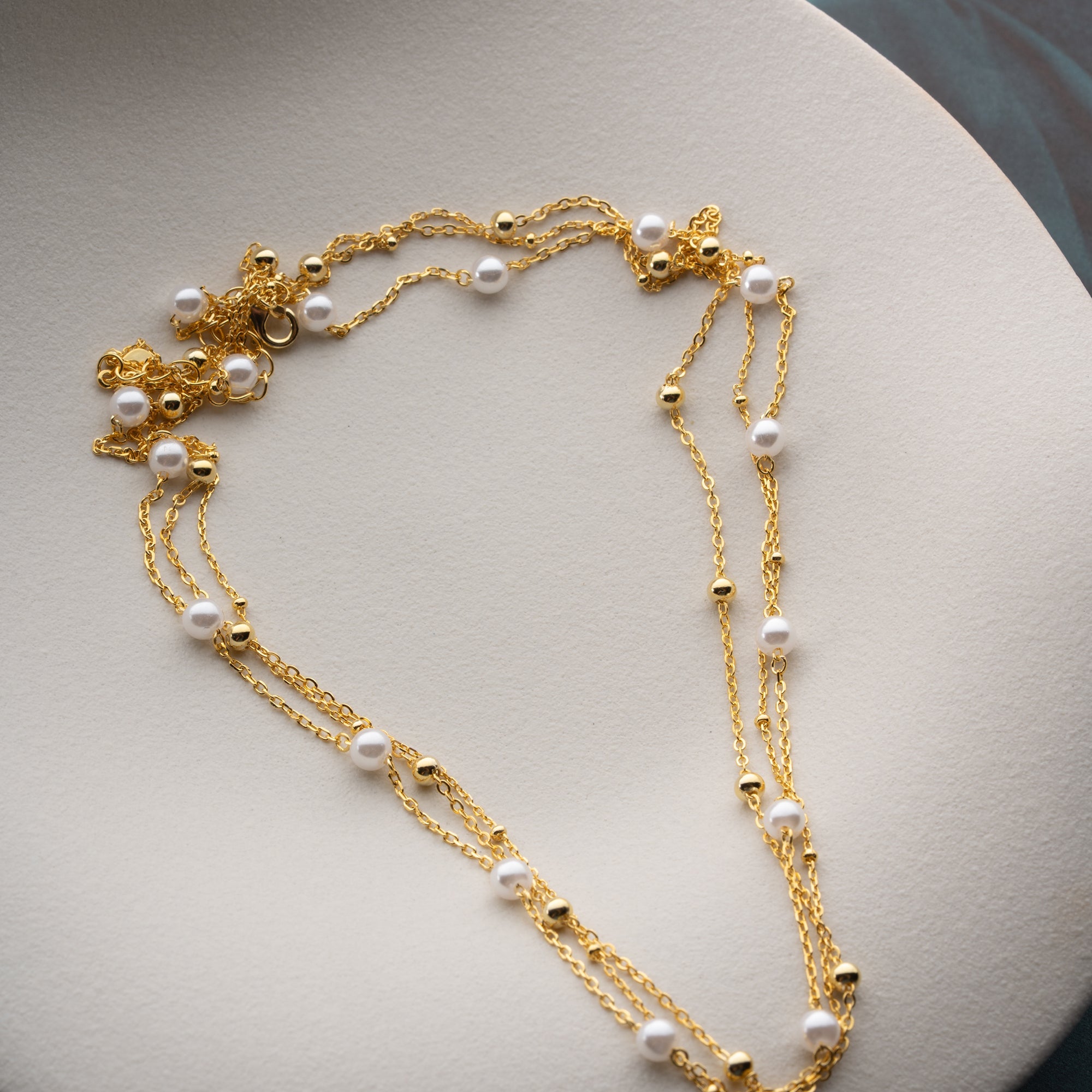 KETTE MIT PERLEN HALSKETTE | 925 SILBER