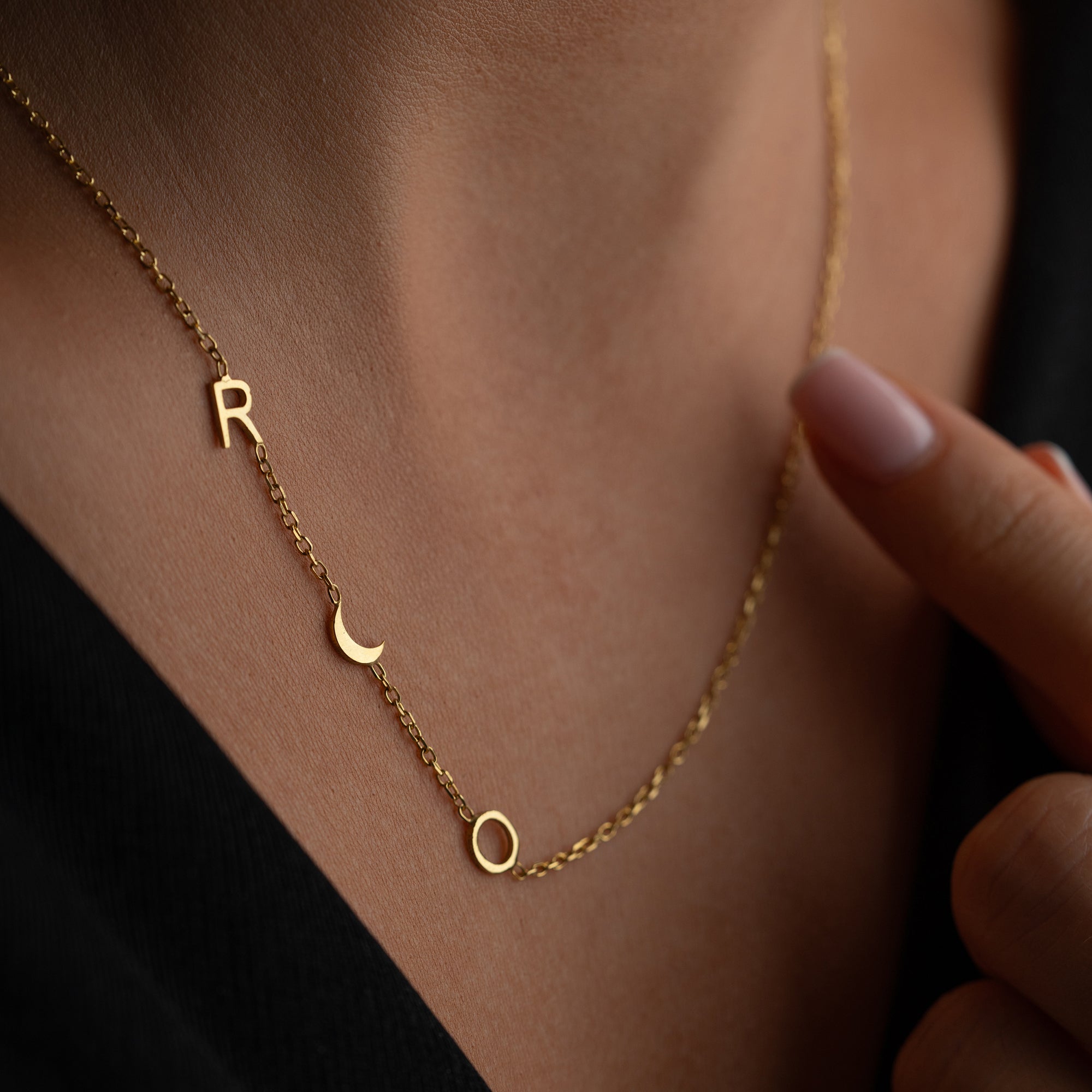 MINIMAL DUO MOON HALSKETTE | 925 SILBER