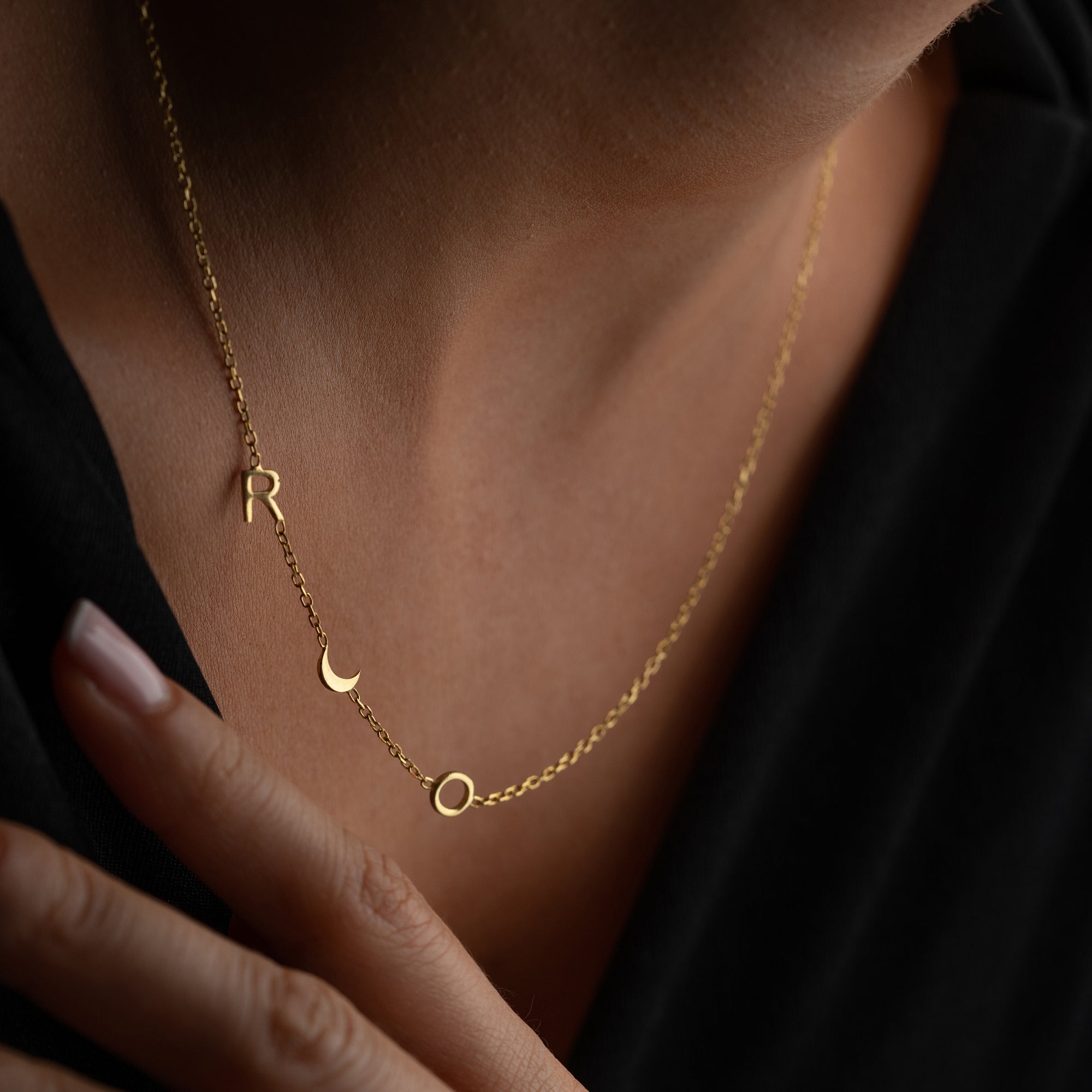 MINIMAL DUO MOON HALSKETTE | 925 SILBER