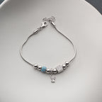CHARM MIT STEIN ARMKETTE | 925 SILBER