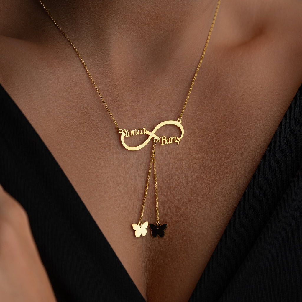 INFINITY BUTTERFLY NAMENSSKETTE | 925 SILBER