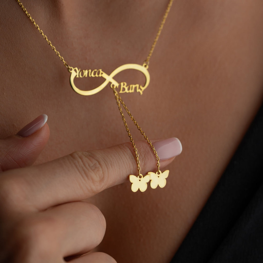 INFINITY BUTTERFLY NAMENSSKETTE | 925 SILBER