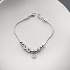 SCHARM MIT STEIN-HERZ-ANHÄNGER ARMKETTE | 925 SILBER