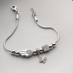 SCHMETTERLINGS-DANGLE-CHARM ARMKETTE | 925 SILBER