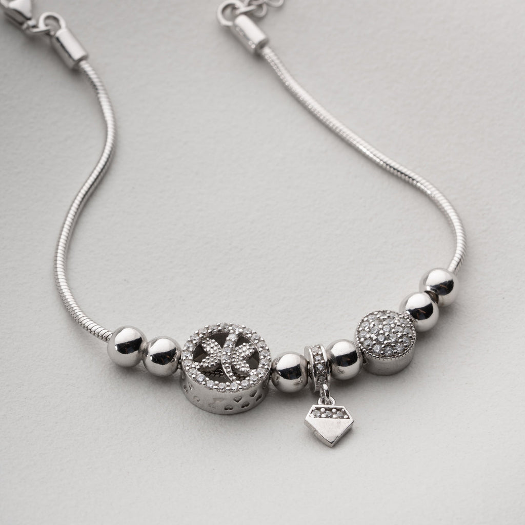 MIT GLÜCKS-CHARM ARMKETTE | 925 SILBER