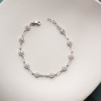 MULTISTEIN RUND SILBER ARMKETTE | 925 SILBER
