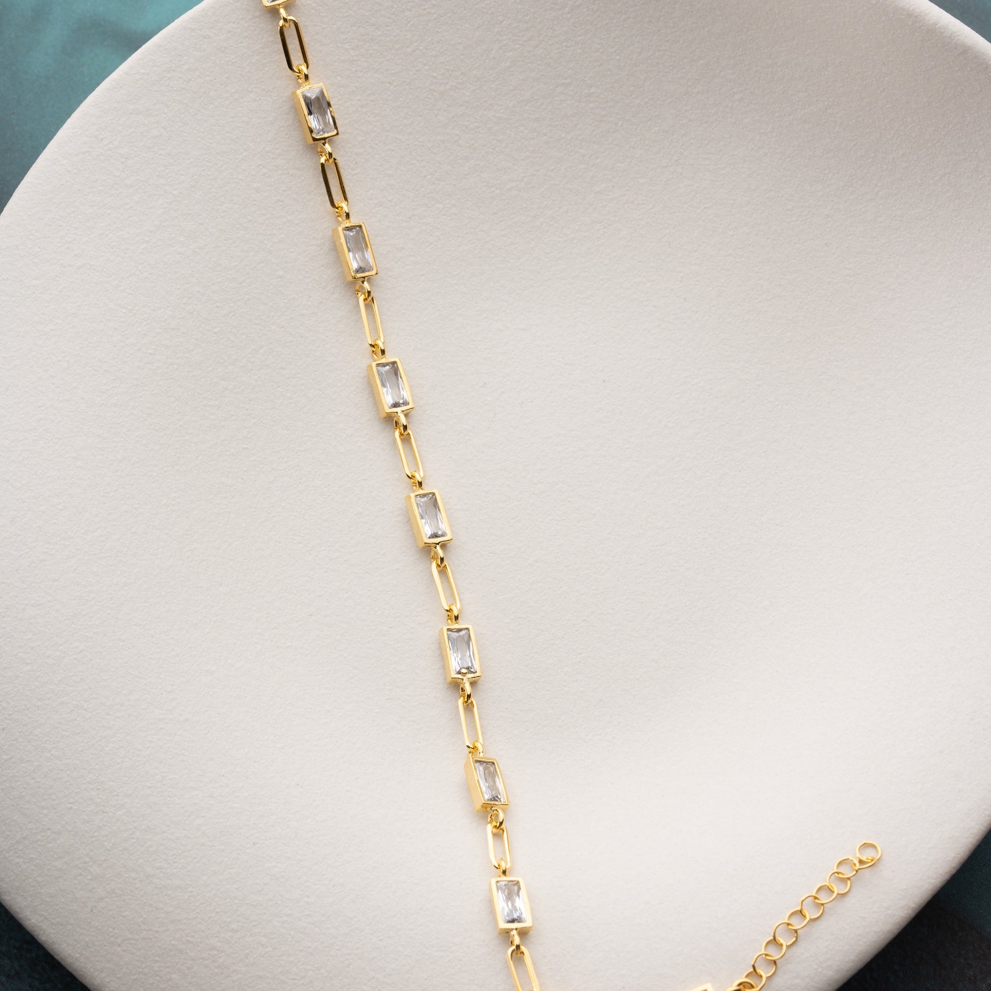 MIT MEHREREN BAGUETTE-STEINEN
 ARMKETTE | 925 SILBER