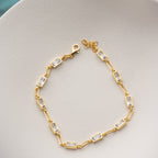 MIT MEHREREN BAGUETTE-STEINEN
 ARMKETTE | 925 SILBER