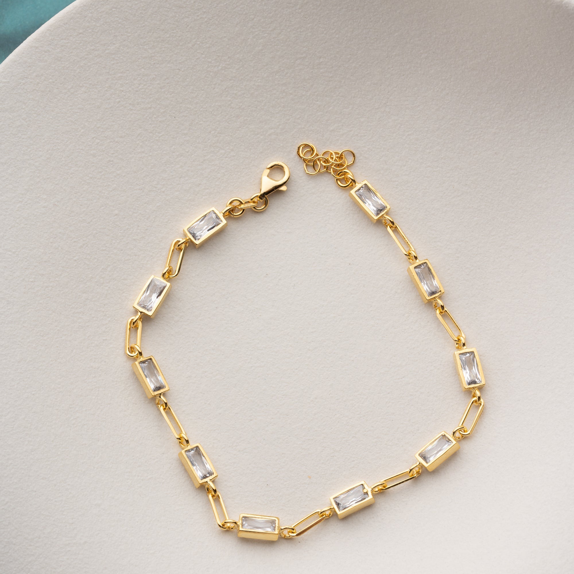 MIT MEHREREN BAGUETTE-STEINEN
 ARMKETTE | 925 SILBER