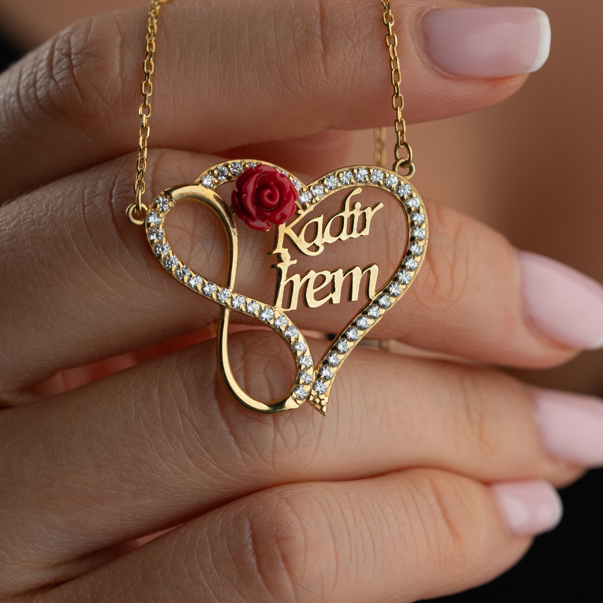 PREMIUM ROSE HALSKETTE | 925 SILBER