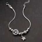 KUGEL MIT STERN ARMKETTE | 925 SILBER