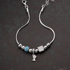 CHARM MIT STEIN ARMKETTE | 925 SILBER