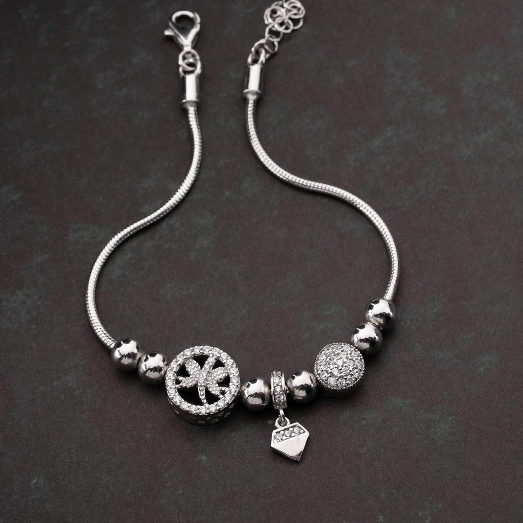 MIT GLÜCKS-CHARM ARMKETTE | 925 SILBER