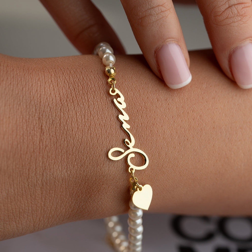 PEARL NAMENS ARMKETTE | 925 SILBER