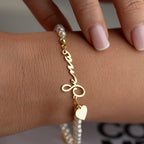 PEARL NAMENS ARMKETTE | 925 SILBER
