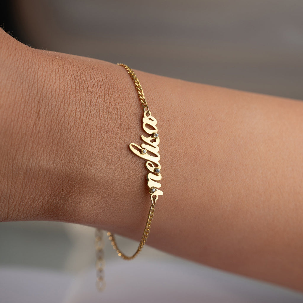 SHINE NAMENS ARMKETTE | 925 SILBER