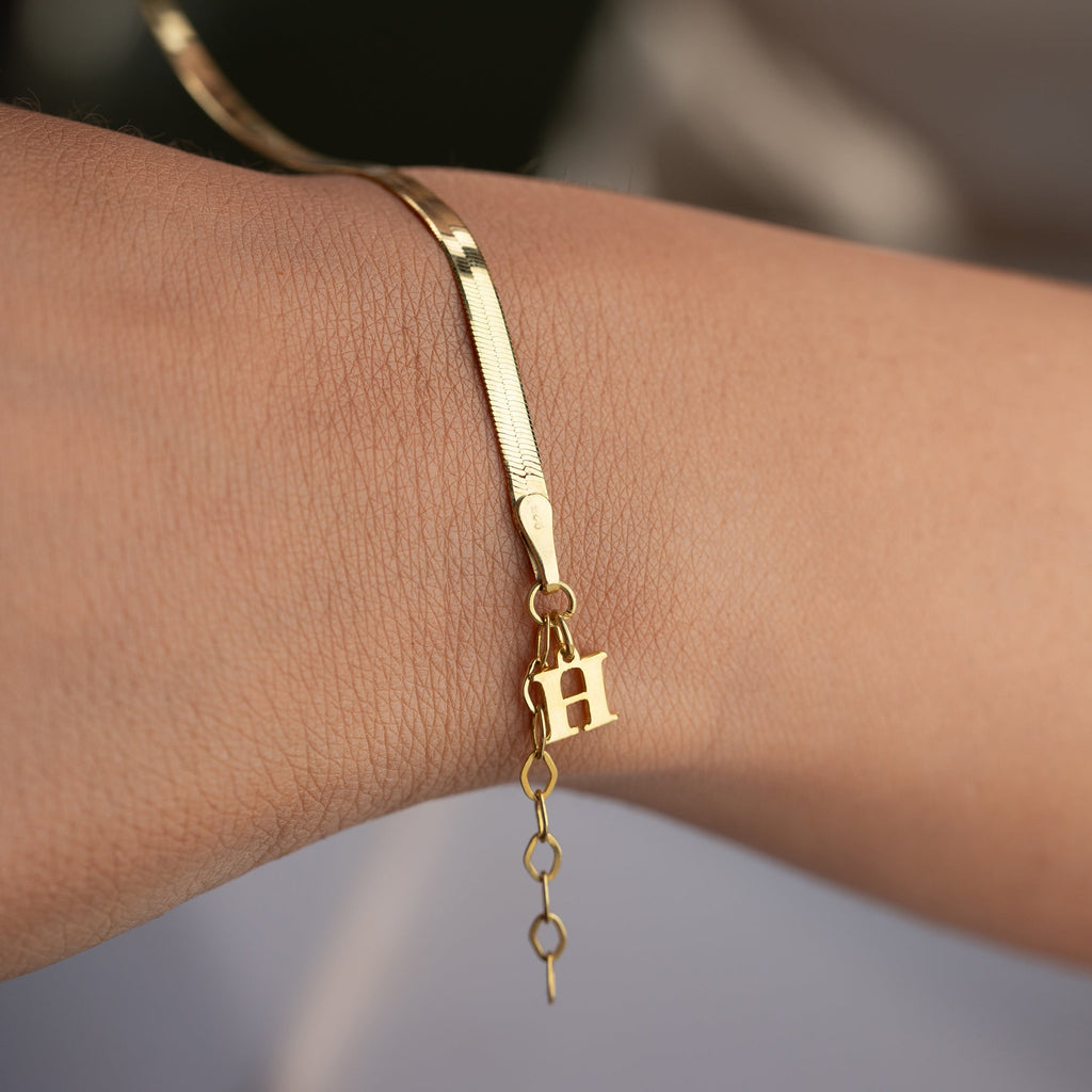 BUCHSTABEN SNAKE ARMKETTE | 925 SILBER