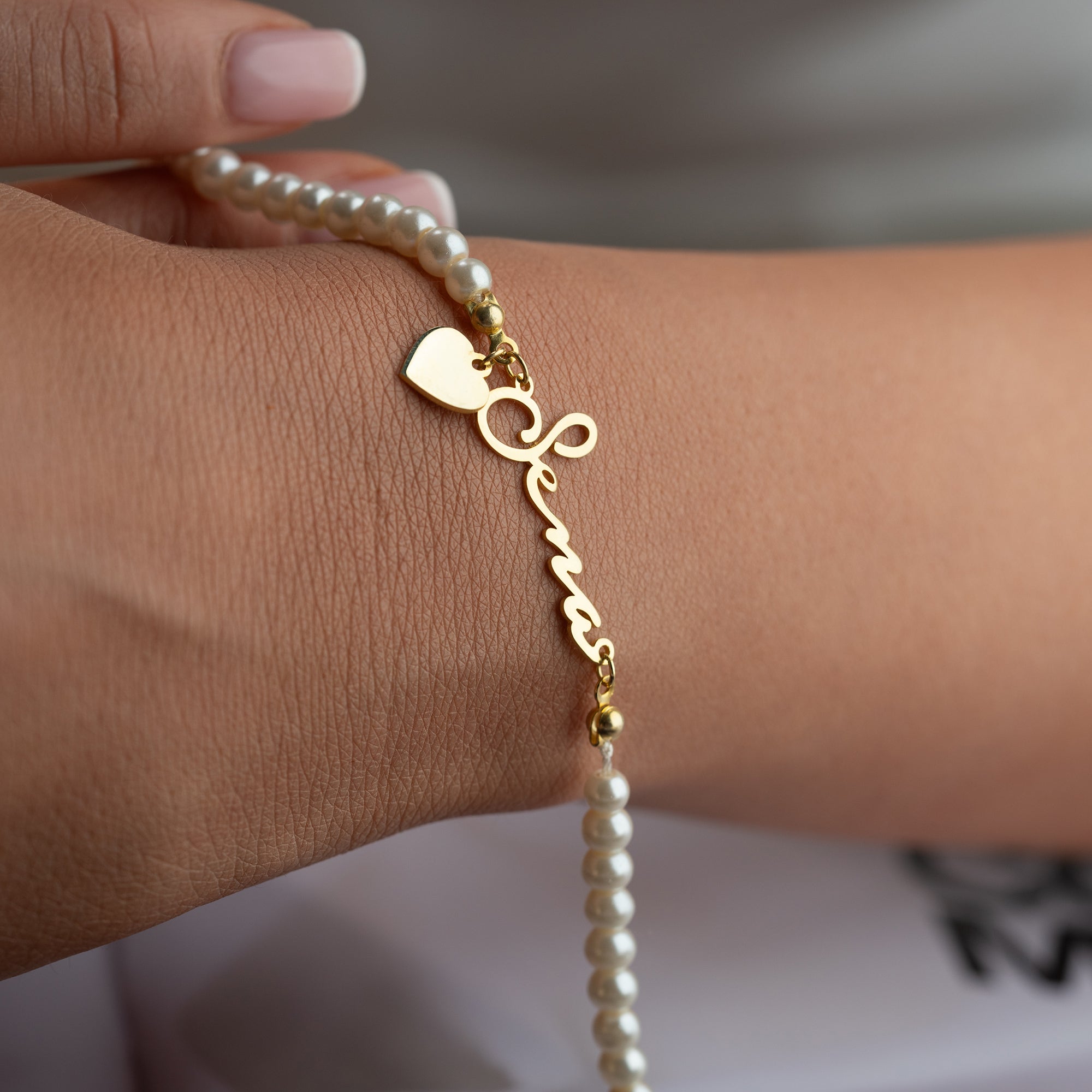 PEARL NAMENS ARMKETTE | 925 SILBER