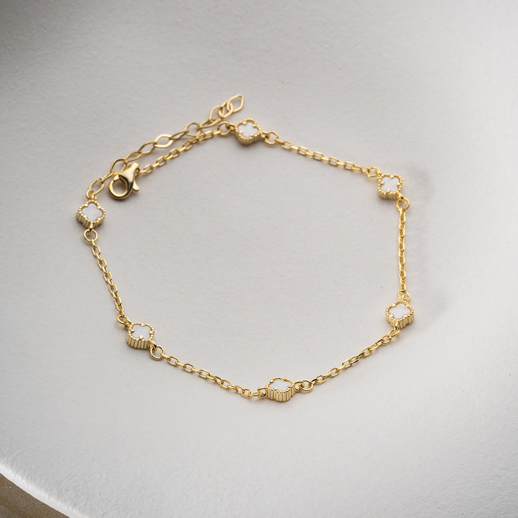 FIRA WHITE FUSSKETTE aus 925 Silber - Eleganter Halskette - AURIME