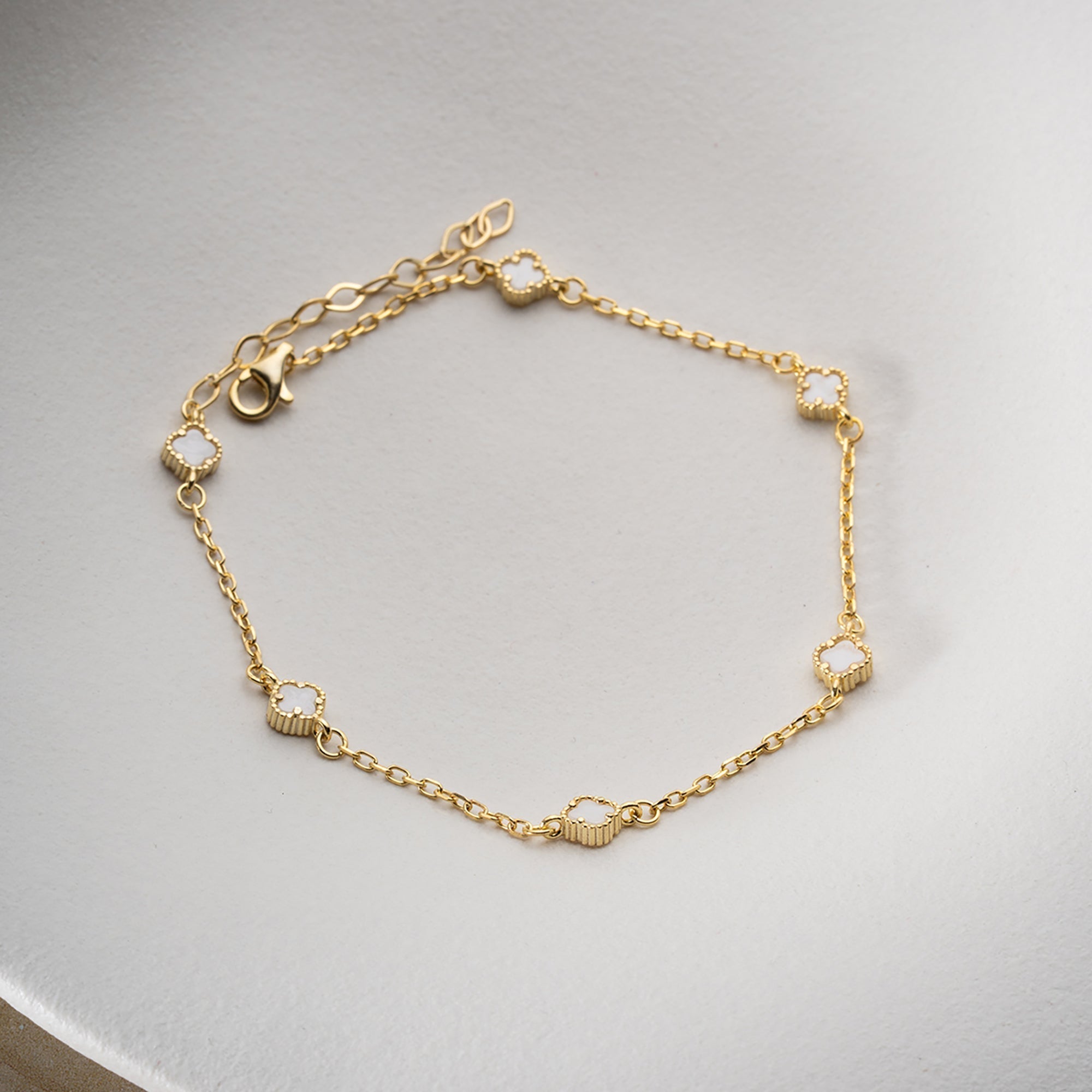 FIRA WHITE FUSSKETTE aus 925 Silber - Eleganter Halskette - AURIME