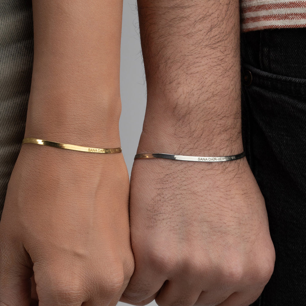 PERSONALISIERTE ITALIENISCHE PAAR-ARMBÄNDER | 925 SILBER