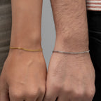 BUCHSTABEN-PLÄTTCHEN PAAR-ARMBÄNDER | 925 SILBER