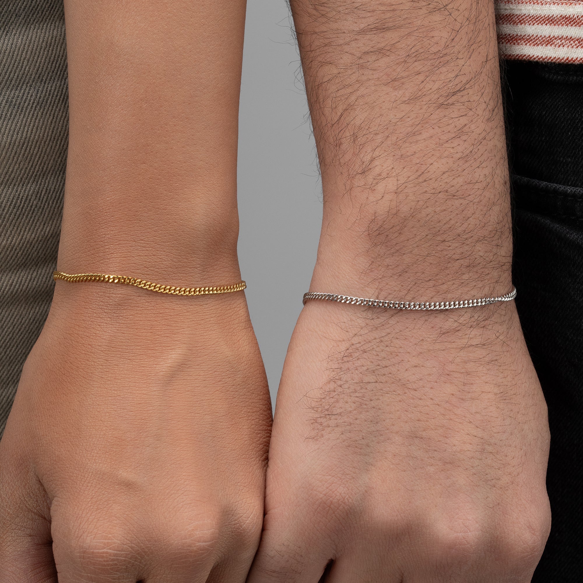 BUCHSTABEN-PLÄTTCHEN PAAR-ARMBÄNDER | 925 SILBER