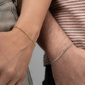 BUCHSTABEN-PLÄTTCHEN PAAR-ARMBÄNDER | 925 SILBER